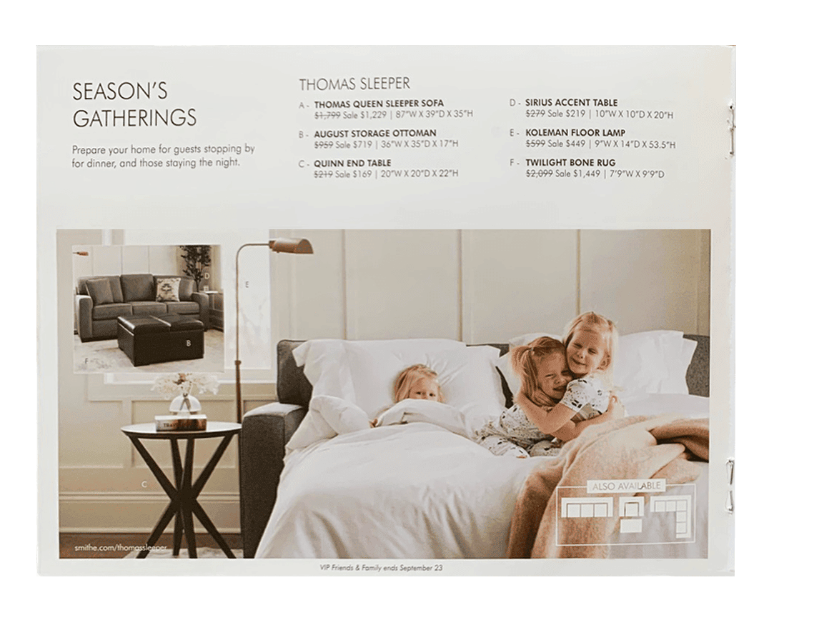 Walter E. Smith direct mail design inside panel