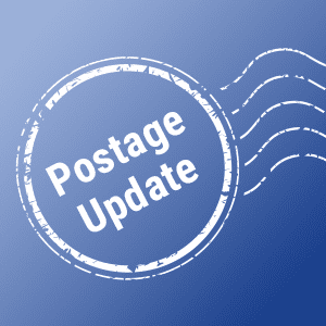 Stamp design "postage update"