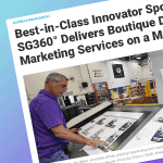 High-quality direct mail printing process at SG360 for effective direct marketing campaigns.