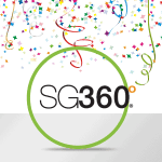 Vibrant confetti and streamers celebrating successful direct mail marketing campaigns.