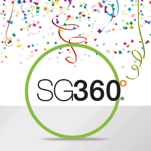 Vibrant confetti and streamers celebrating successful direct mail marketing campaigns.