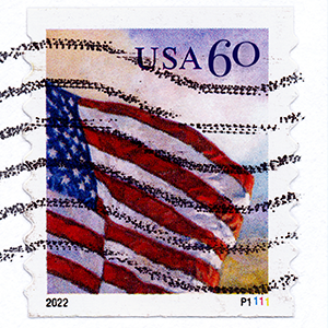 Stamp with postal rate increase 2022