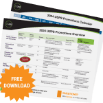 USPS promotional calendar 2024 for direct mail marketing strategies and targeted direct marketing solutions.